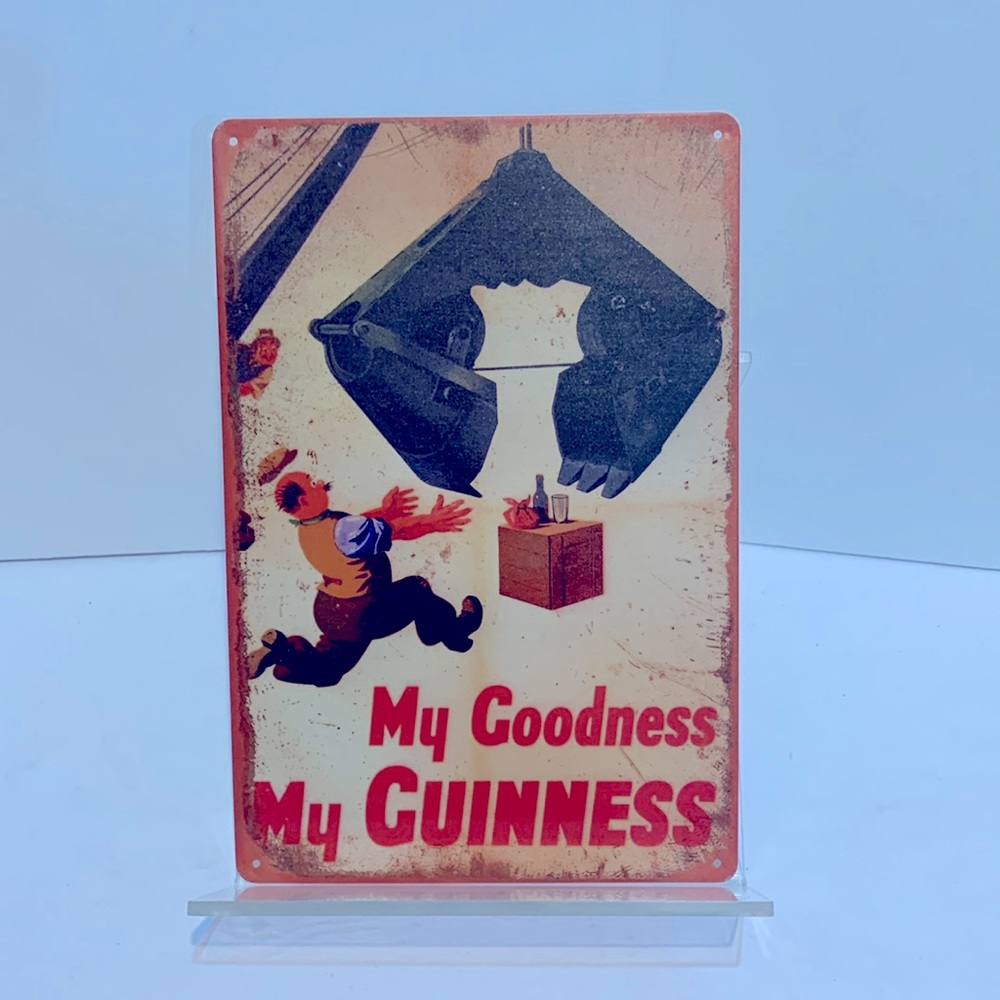 GUINNESS Sign metal 12” by 8” My Goodness